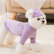 Set áo + mũ tròn cho chó mèo quần áo thu đông