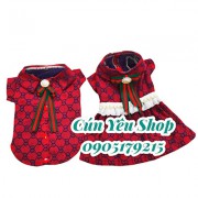 Siêu phẩm Váy/Áo Guc.ci MÀU cho chó mèo