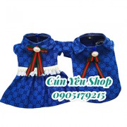 Siêu phẩm Váy/Áo Guc.ci MÀU cho chó mèo