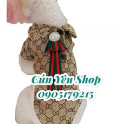 Siêu phẩm Váy/Áo Guc.ci NÂU cho chó mèo