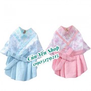 Đầm Hàn Quốc Cotton dáng nhẹ nhàng cho chó mèo