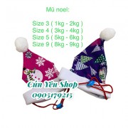 Mũ Noel cho chó mèo