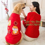 Áo TẾT vải nỉ cho chó cỡ lớn