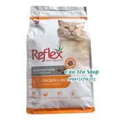 Thức ăn hạt Reflex mèo lớn vị gà gạo gói 2kg